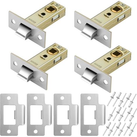 4 Pack 45mm Mortice Latch for Interior Door Polished for Spring Lever Door Handles (1/5)