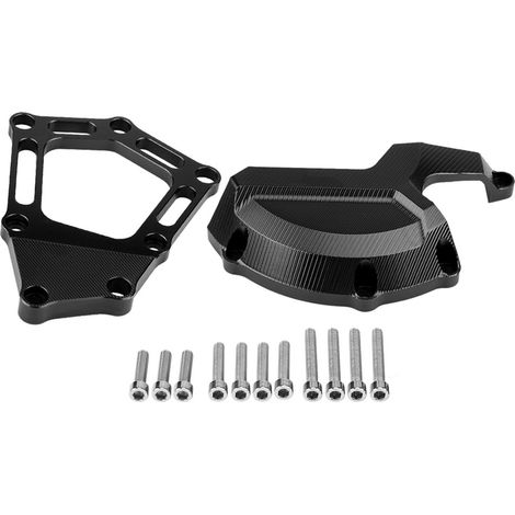 2 pièces de protection moteur noire pour S1000RR 2009-2016, cache moteur en plastique résistant, garde de carter (1/5)