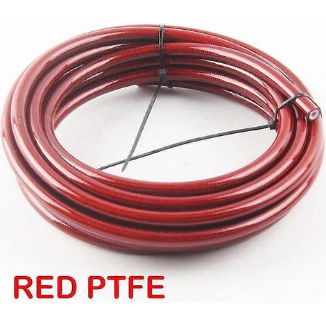 Motorrad AN3 5 m/Lot Geflochtener Bremsschlauch aus Edelstahl und Nylon, Hydraulikschlauch PTFE-Bremsleitung – ROT TF (1/5)