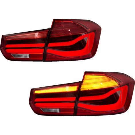 Conjunto de luces traseras, compatible con BMW Serie 3, instalación Plug and Play, intermitentes dinámicos, 2 luces rojas. (1/2)