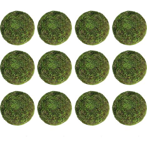Dekorative und langlebige Mooskugel aus Naturmaterial – 12er- oder 6er-Packung – Durchmesser 6 bis 10 cm (1/5)