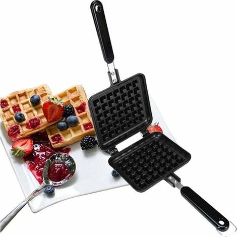 Piastre per waffle di qualità superiore, rivestimento antiaderente in Teflon a riempimento profondo. Tradizionale piastra per waffle belga facile da pulire, stampo per waffle. Utensili per la preparaz (1/4)