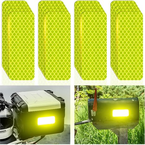 Autocollants réfléchissants verts pour voiture, 8 x 3 cm, lot de 20, autocollants de signalisation nocturne pour pare-chocs et carrosserie (1/5)