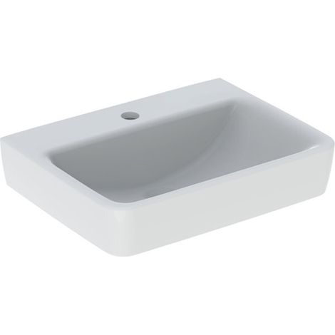 Geberit Renova Plan, lave-mains, 50x38 cm, 1 trou pour robinet,