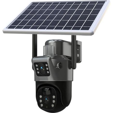 Caméra de surveillance - ANTCOOL - 4MP HD - Vision nocturne couleur - Panneau solaire - 32G mémoire (1/4)