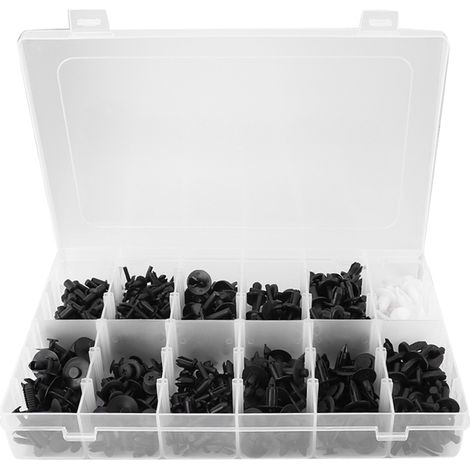 350 pièces agrafes auto mixtes fixations pare-chocs clips avec tournevis (1/3)