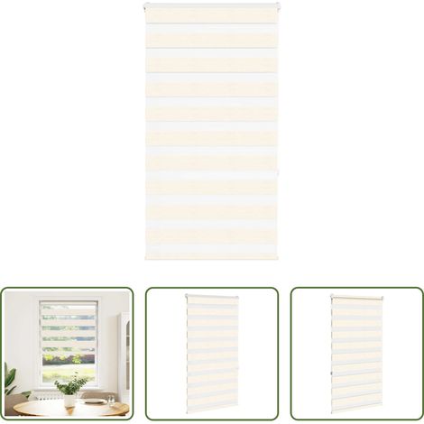 vidaXL Marmorbeige -  Doppelrollo Marmorbeige 70x150 cm Stoffbreite 65,9 cm Polyester (1/5)