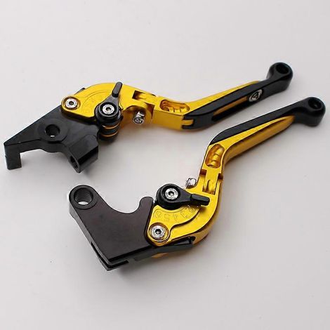 Convient aux motos Yamaha NIKEN/GT Levier de frein, d'embrayage et de klaxon réglable en six positions en alliage d'aluminium modifié (Golden 3) (1/5)