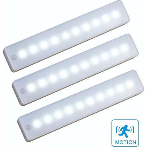 Closet Light - Led Sensitive Au Mouvement - Sans Fil - À Fixation Par Cliquet - Pour Armoire Cuisine Couloir Escalier - 20 Cm - 3 Piles AA Non Incluses (1/5)