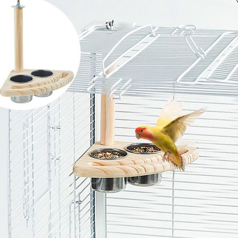Mangeoire à oiseaux en acier inoxydable, récipient pour la nourriture ou l'eau dans les cages et les zones d'élevage domestiques.-AquaForge