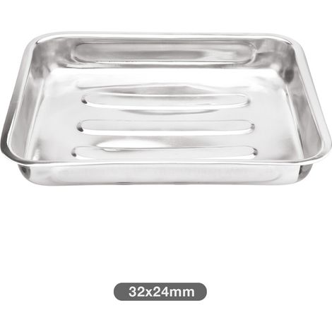 Bandeja horno acero inox 32x24cm (1/4)