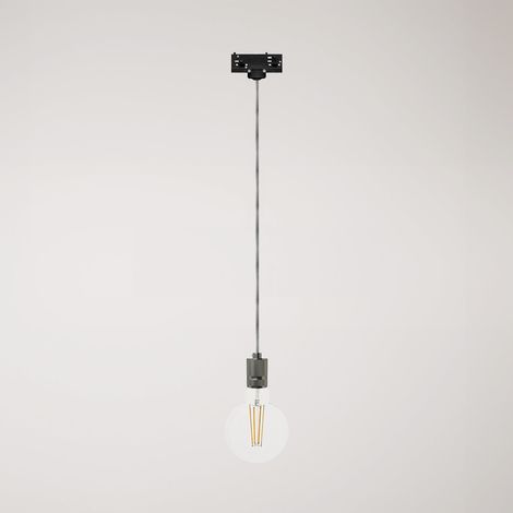 Creative Cables - Candeeiro suspenso com suporte de alumínio serrilhado para calhas - lâmpada não incluída