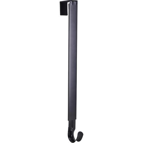 MSBD Cintre de couronne, crochet de porte en métal réglable, 15-25 pouces, peut contenir jusqu'à 20 lb (noir, 1) (1/5)