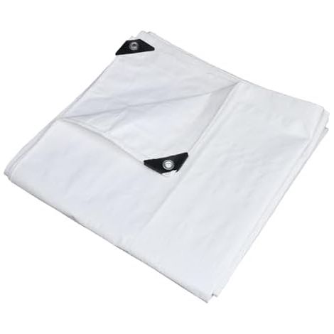 Bâche imperméable robuste pour extérieur Tente résistante à la chaleur et aux UV Couverture de piscine imperméable double face avec œillets renforcés Pour jardin, terrasse, patio, terrasse, etc. (1/5)