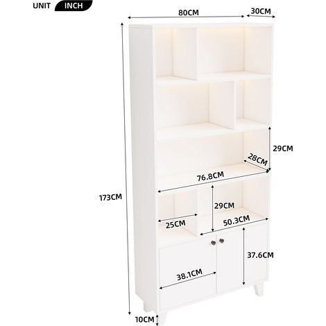 Kleiderschrank aus Holz in Weiß 80 x 30 x 173 cm HOMAIRE (1/5)
