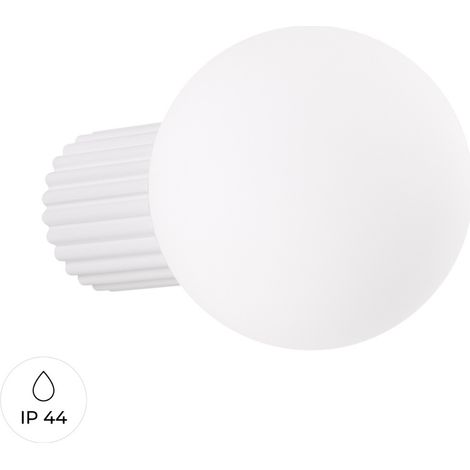 Lámpara de pared Halo blanco aluminio/vidrio 1xG9  12cm Sollux (1/5)