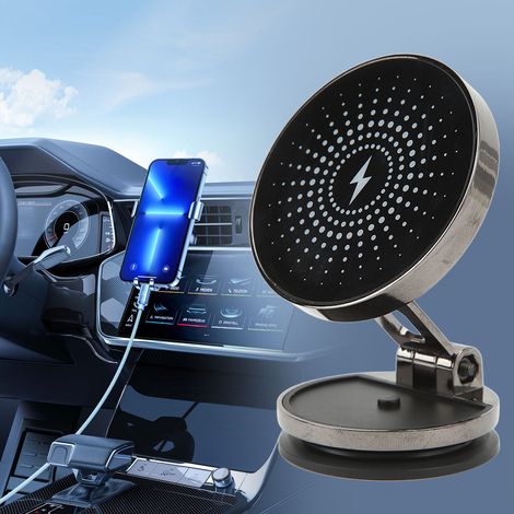Das kabellose magnetische Schnellladegerät für Autos mit 15 W Leistung ist mit allen Mobiltelefonen kompatibel, die über eine kabellose Ladefunktion verfügen. (1/5)