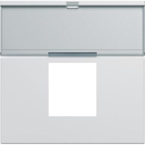 Enjoliveur prise RJ45 gallery avec porte-étiquette 2 modules pure HAGER WXD206B