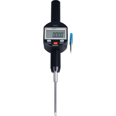 Indicateur à cadran numérique, résolution 0.01mm 0,0005 pouces, plage 0 à 50mm, 2 pouces, jauge de Test électronique étanche IP65