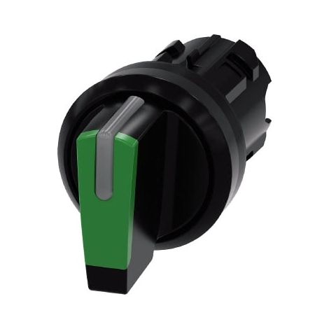 Interruttore a 3 posizioni 22mm nero/verde non ritorno I-O-II illuminabile plastica IP69k sirius ACT 3SU1002-2BL40-0AA0