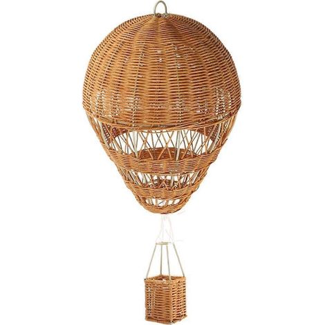 Décoration artisanale en rotin en forme de ballon, idéale pour la maison, le bureau ou une boutique. (1/4)