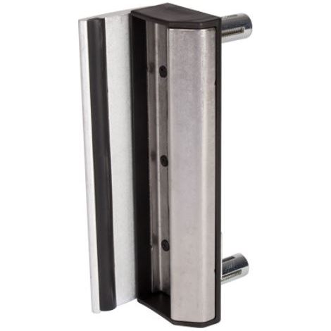Locinox – Gâche pour crémone en aluminium – Profil rond 40 à 60mm – Fixation Quick-Fix – Butée réglable avec joint en caoutchouc