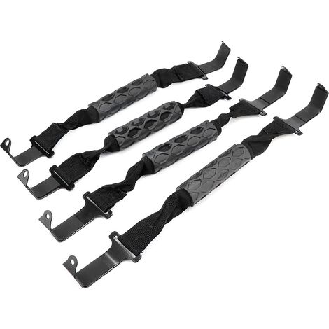 Poignées de toit avant/arrière pour Jeep Wrangler JL, version quatre portes, noires, à partir de 2018 (1/5)