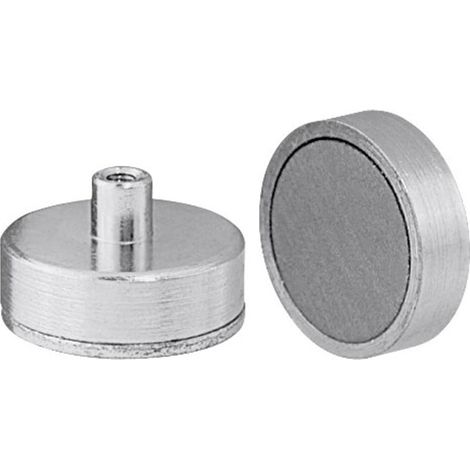 Aimant plat avec filetage intérieur, Neodyme,⌀: 20 mm