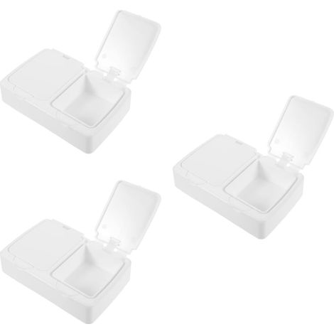 boîte de Coton cosmétique Pot de Cotons Trousse de Maquillage Caisson Dressing Coffret Makeup de Coton Cotons-tiges de Cotons Porte-Cotons Plastique (1/5)