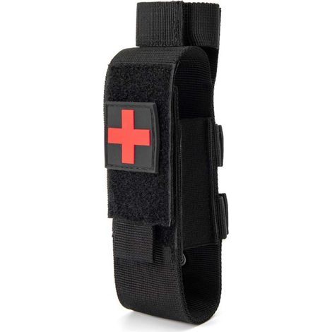 Garrot Tourniquet Sac Tactiques Molle TQ Pouch Portable Militaire Trousse d'équipement d'urgence et Trauma Medical Ciseaux Titulaire Support Portable Pochette Souple Outil EDC Noir (1/5)