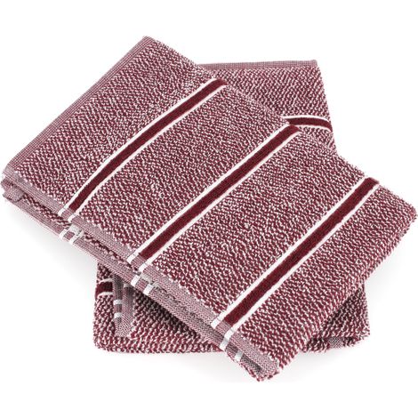 Lot de 2 torchons cuisine éponge CHECKS 50x50 cm (1/5)