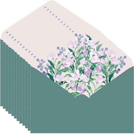 Enveloppes Florales En Papier - 16.1x11.4cm - Pour Invitations Et Cartes De Vœux - Lot De 50 (1/5)