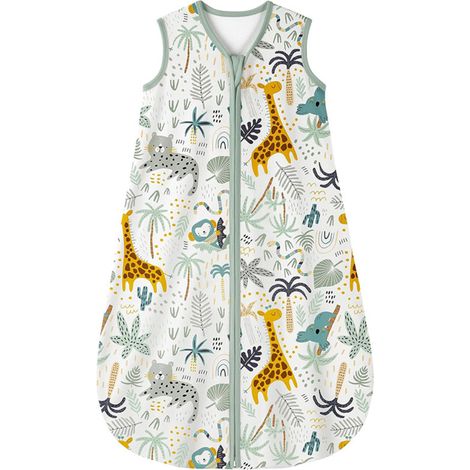 Schlafsack für Babys und Kleinkinder, aus reiner Baumwolle der Klasse A, einteiliger Sommerschlafsack, Anti-Tritt-Schlafsack (1/5)