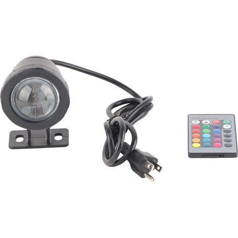 Ortviai Projecteur LED RGB 10 W Étanche IP66 pour Piscine, Fontaine et Spa – Noir