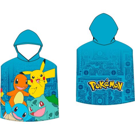 Poncho da bagno con cappuccio a tema Pokémon