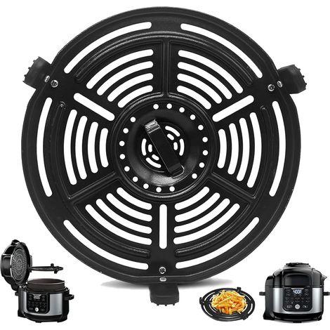 Kochplatte für Heißluftfritteusen – 1 Stück – Schwarzes Aluminium – Langlebige Antihaftbeschichtung – Für Ninja Foodi Mini und Max – 24,6 x 24,6 cm (1/5)
