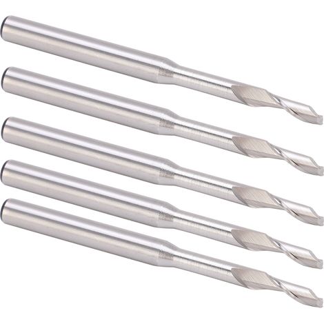 5 Pièces Fraises HSS en Spirale pour CNC, Outils de Coupe et Gravure 6x8x16x100mm pour Fraisage (1/5)
