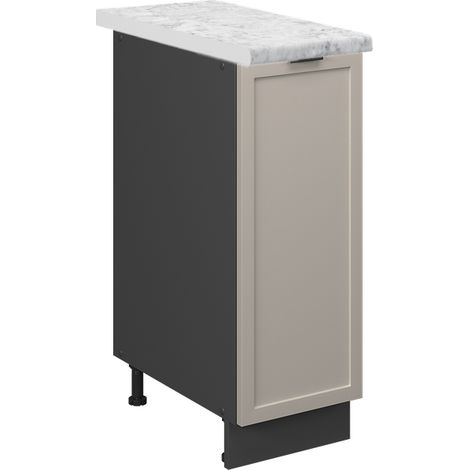 Armadio cucina dispensa alto Fame-Line, GrigioBeige, 30 cm , PL Marmo, Vicco