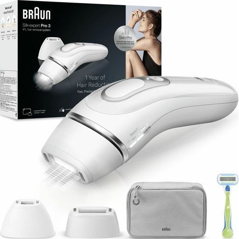 Epilatore a Luce Pulsata Braun Silk-Expert Pro PL3122 con Tecnologia IPL e Intensit� di 4 J/cm�, Colore Bianco (1/2)
