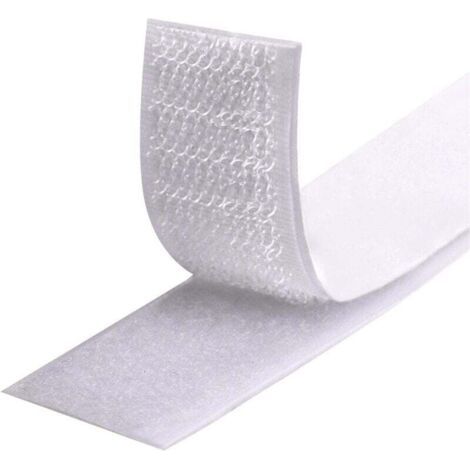 Pair m Klebeband, Klettverschluss, selbstklebendes Klettband für alle Montagearten, 20 mm Bilderrahmen (weiß)