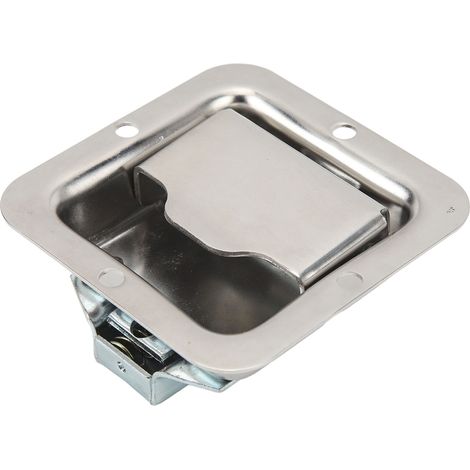 Verrou de porte à poignée pour boîte à outils, inox 304 poli miroir, loquet de caisse pour remorque, camping-car, camion (1/5)