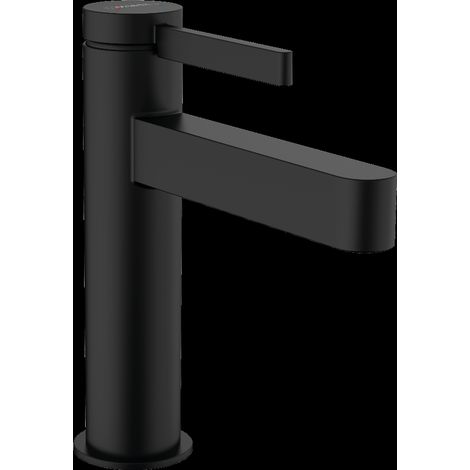 Hansgrohe Finoris - Waschtisch Einhebelmischer 110, mit Ablaufgarnitur, EcoSmart, schwarz matt 76020670 (1/2)