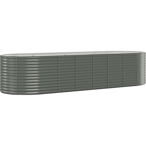 Maison Exclusive - Jardinera arriate acero galvanizado gris 322x1 (1/5)