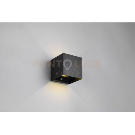 Applique LED 1W nera batteria sensore movimento IP44