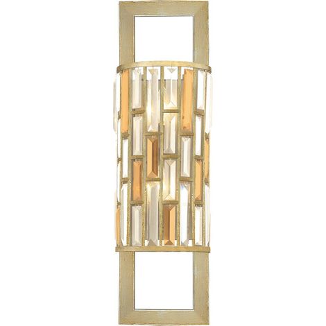 Elstead Gemma - 2 Licht Innenwandleuchte Silver Leaf, E14 (1/5)