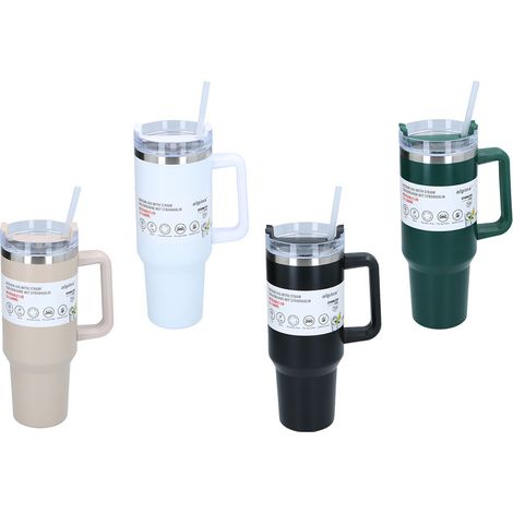 Tasse Thermos Alpina 1200ml Grande Capacité, Isolation Thermique, Design Coloré - Interne Alpina