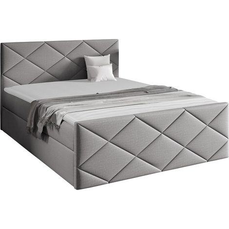 Cama continental Mons, Zetta 302, Continental, Doble, 180x200, Tapiz, Somieres, 184x213x103cm (1/5)