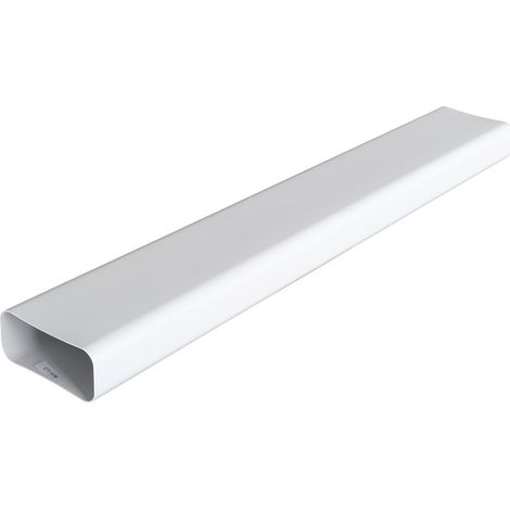 La Ventilazione CT1157B CT1157B-Y Tubo per Aerazione Canalizzata Rettangolare in PVC, 150x70 mm, Bianco