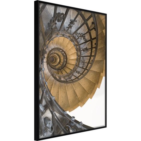Affiche Murale Encadrée "Winding Way Down" 40 x 60 cm Noir