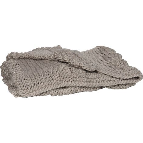 Amadeus - Plaid en maille tricot gris 120x150 cm (1/3)